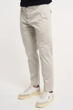 Pantalone prince chinos crop in misto cotone grigio
