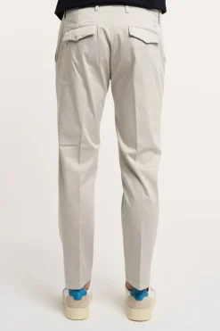 Pantalone prince chinos crop in misto cotone grigio