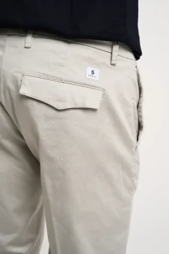 Pantalone prince chinos crop in misto cotone grigio