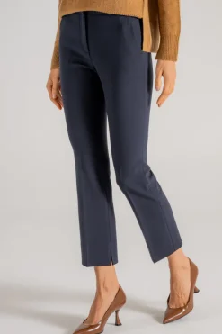 Pantalone tela doppia blu donna