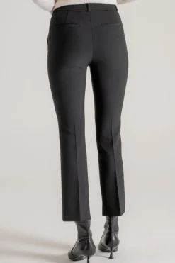 Pantalone tela doppia nero donna