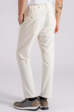 Pantalone velluto a coste bianco