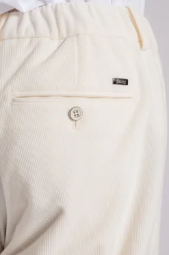 Pantalone velluto a coste bianco