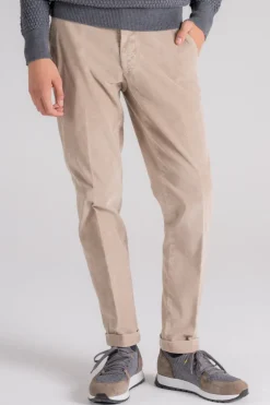 Pantalone velluto mille righe beige