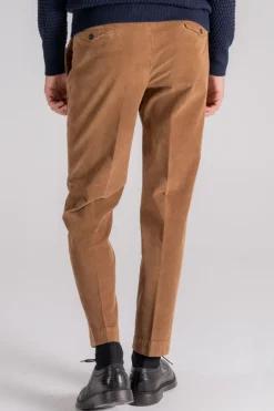 Pantalone velluto millerighe beige