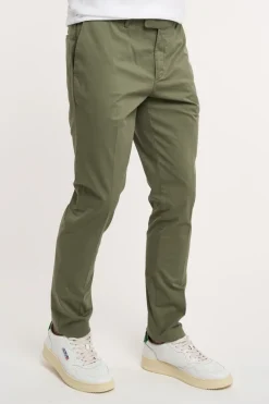 Pantalone ventre piatto 98% cotone/2% elastan verde