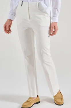Pantaloni a zampetta bianco