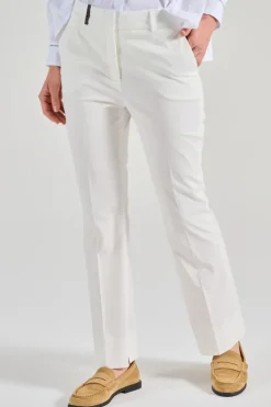 Pantaloni a zampetta bianco