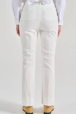 Pantaloni a zampetta bianco