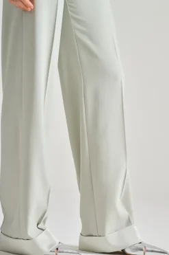 Pantaloni anvers satin verde