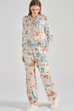 Pantaloni bailey cotone bianco