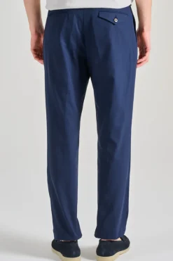 Pantaloni chino tecido blu