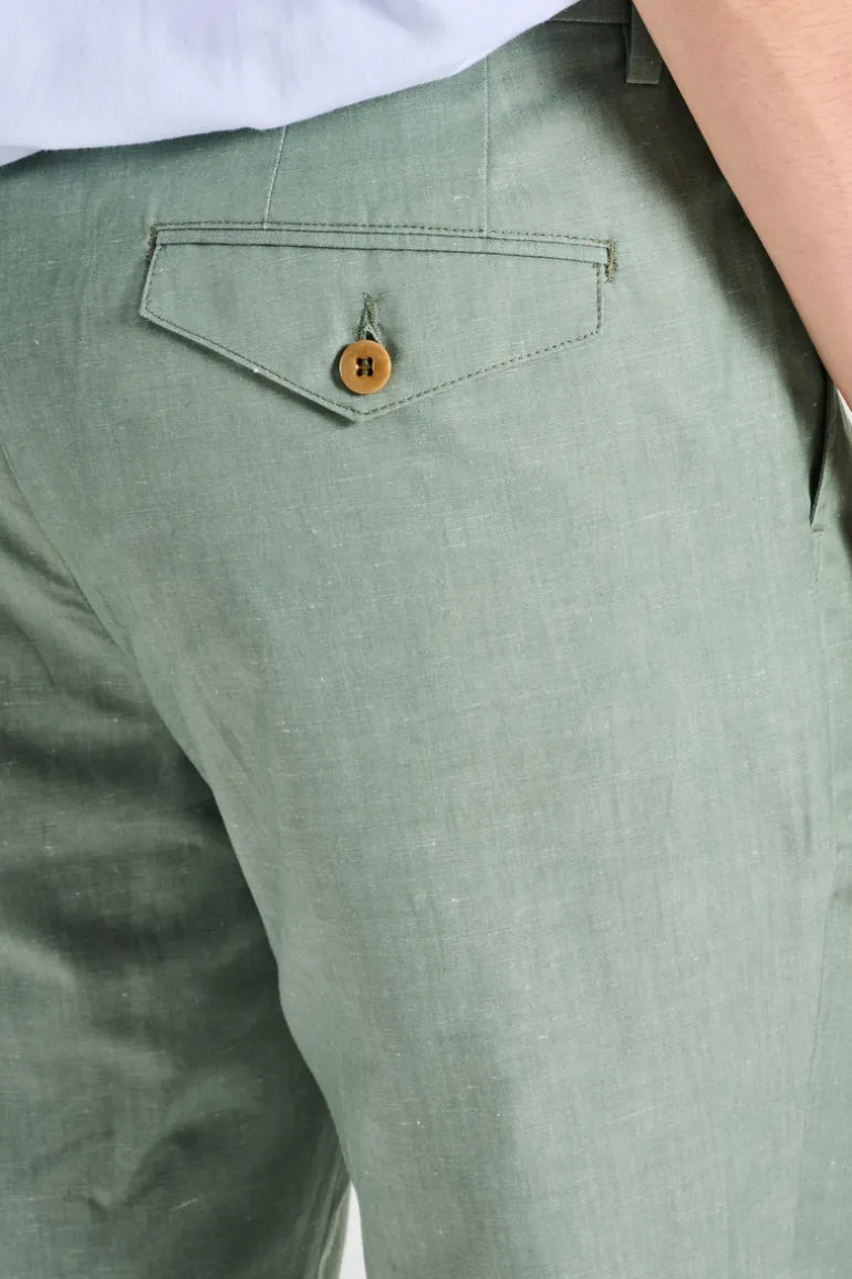 Pantaloni chino verde