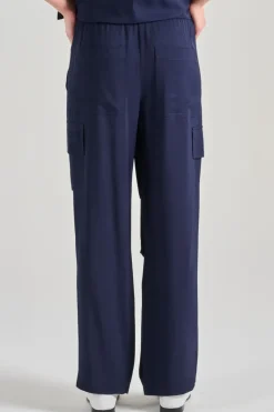 Pantaloni colline tessuto blu