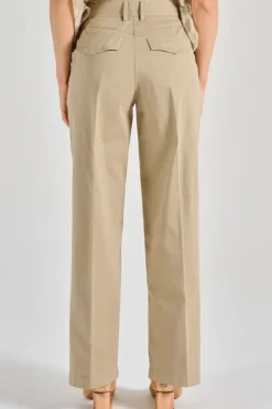Pantaloni cotton beige