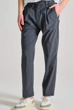 Pantaloni coulisse tessuto grigio