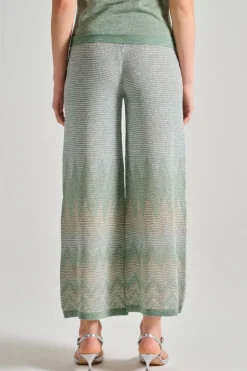 Pantaloni degadre lux cotone verde