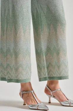 Pantaloni degadre lux cotone verde