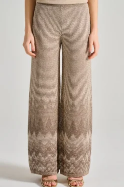 Pantaloni degadre lux lungo marrone