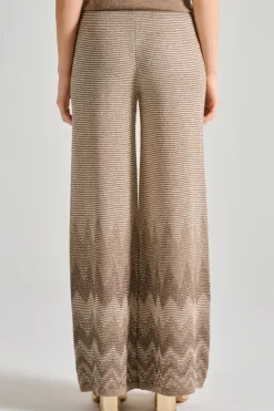 Pantaloni degadre lux lungo marrone