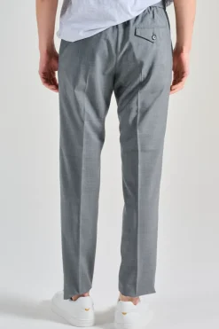 Pantaloni elastic chino cotone grigio