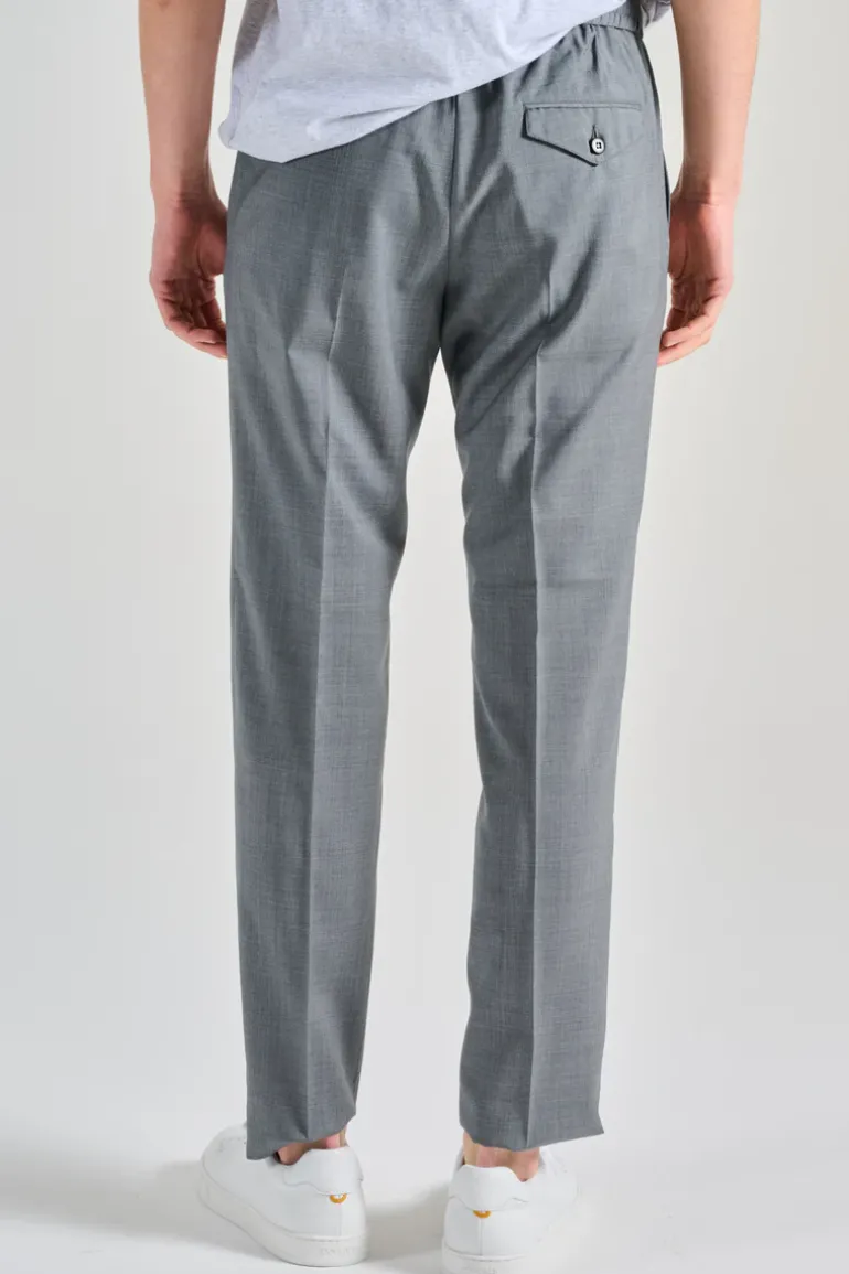 Pantaloni elastic chino cotone grigio