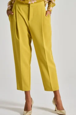 Pantaloni essential sintetico giallo