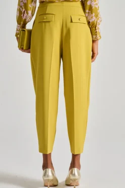 Pantaloni essential sintetico giallo