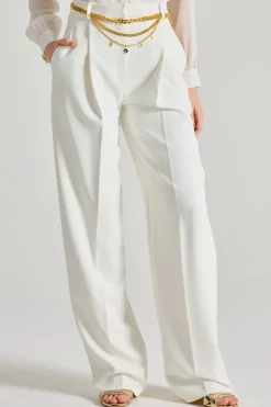 Pantaloni essential tessuto bianco