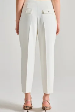 Pantaloni essential tessuto bianco
