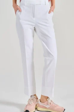 Pantaloni kimama tessuto bianco