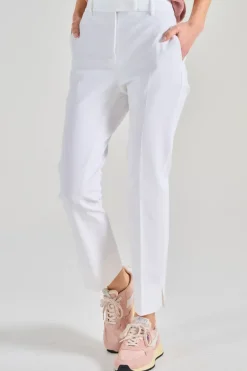 Pantaloni kimama tessuto bianco