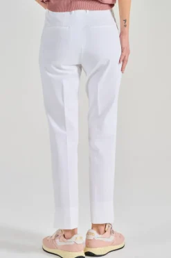 Pantaloni kimama tessuto bianco