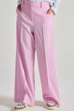 Pantaloni lana vergine rosa