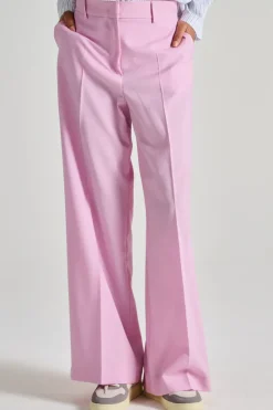 Pantaloni lana vergine rosa
