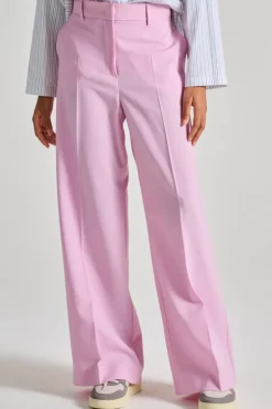 Pantaloni lana vergine rosa