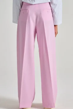 Pantaloni lana vergine rosa