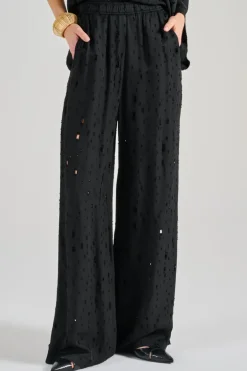 Pantaloni montreux tessuto nero