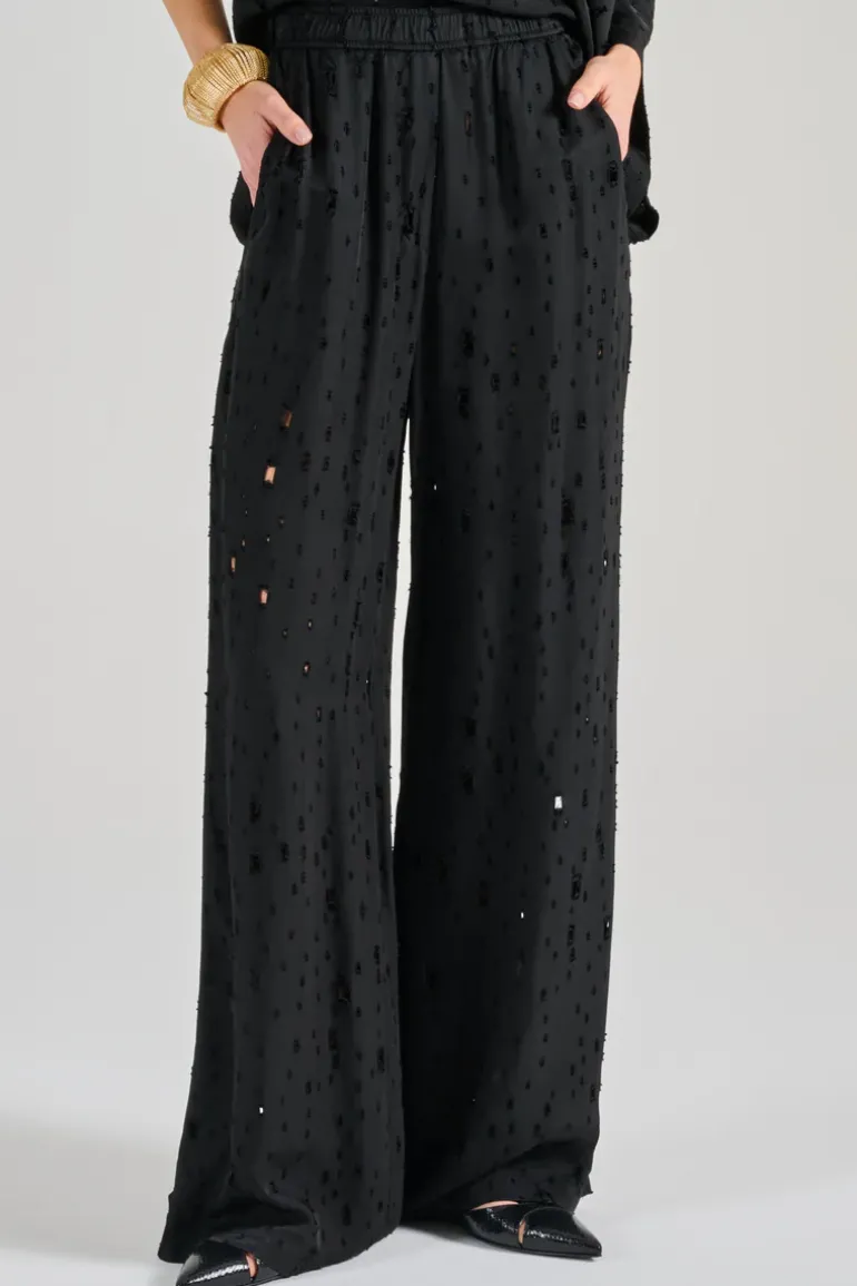 Pantaloni montreux tessuto nero