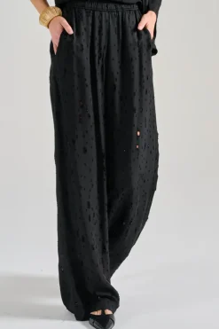 Pantaloni montreux tessuto nero