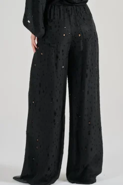 Pantaloni montreux tessuto nero