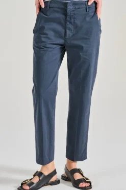 Pantaloni nima zip denim blu