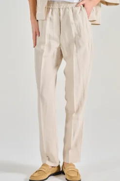 Pantaloni nobu b bianco