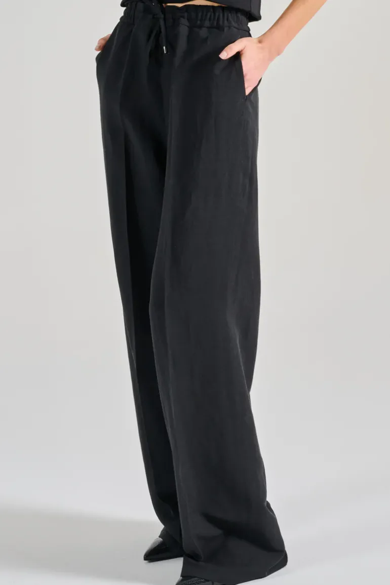 Pantaloni patrizia jog tessuto nero