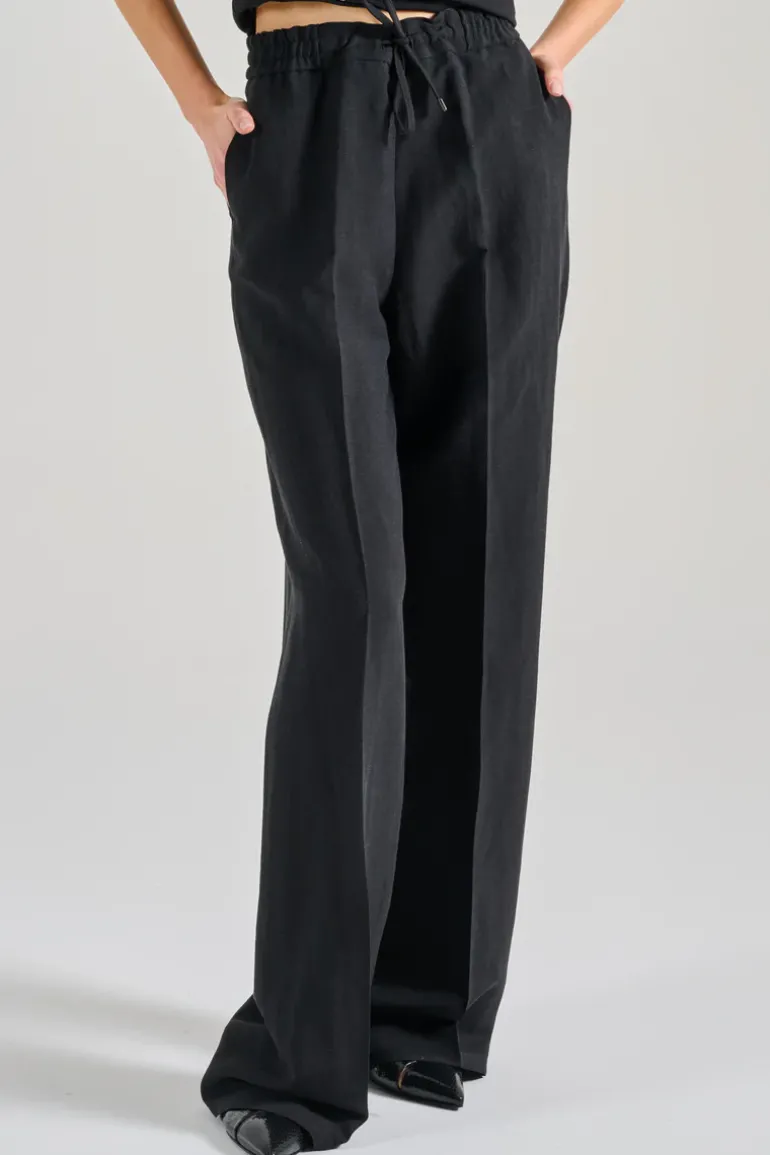 Pantaloni patrizia jog tessuto nero