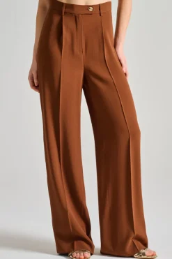 Pantaloni pelle marrone