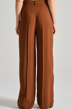 Pantaloni pelle marrone