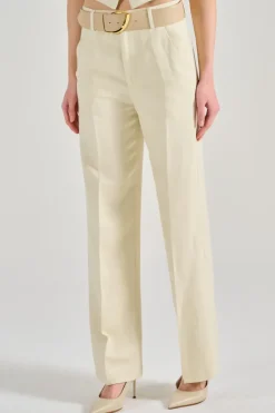 Pantaloni reina cotone bianco