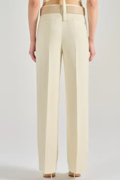 Pantaloni reina cotone bianco