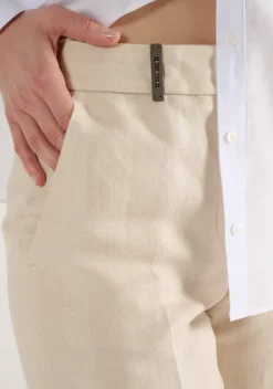 Pantaloni resca filo di lino beige